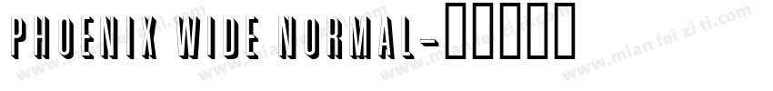 Phoenix Wide Normal字体转换